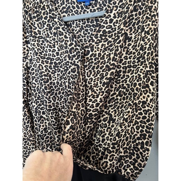 Apt 9 leopard print‎ bodysuit size L - Picture 3 of 6